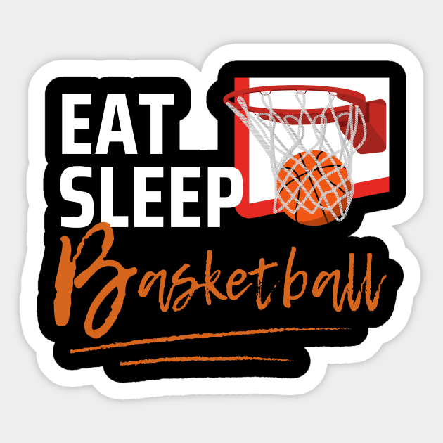 Eat Sleep Basketball Sticker by Qibar Design